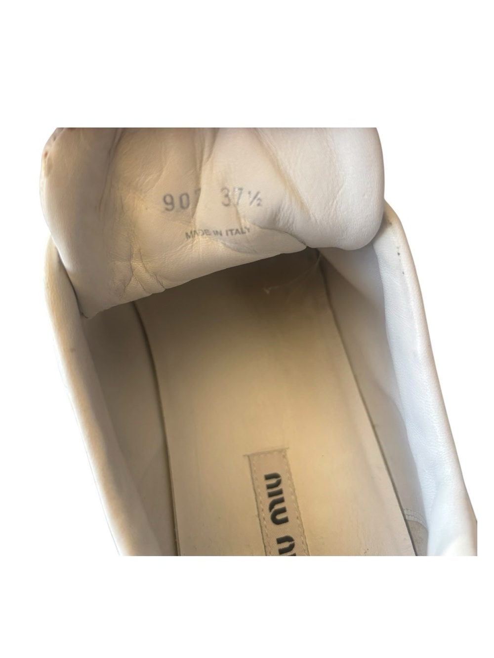 Miu Miu Croc Embossed Embellished Platform Sneakers - Picture 7 of 8